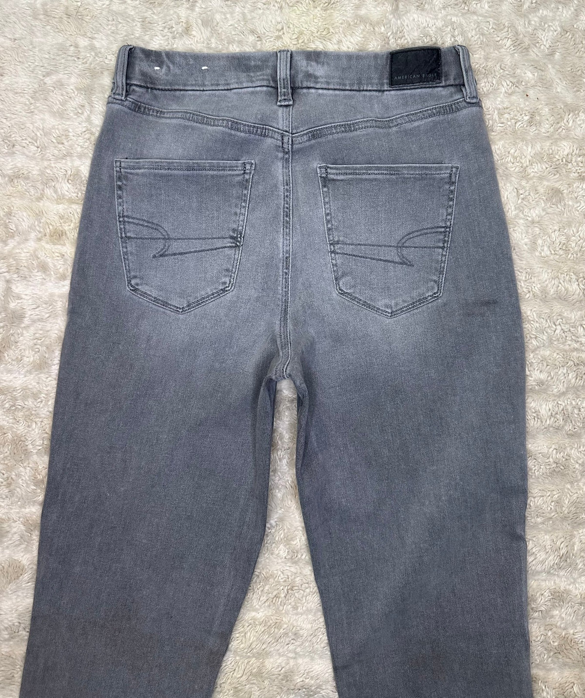 American Eagle grey Curvy Hi-Rise Next Level Stretch jeggings Size 8 X-Long