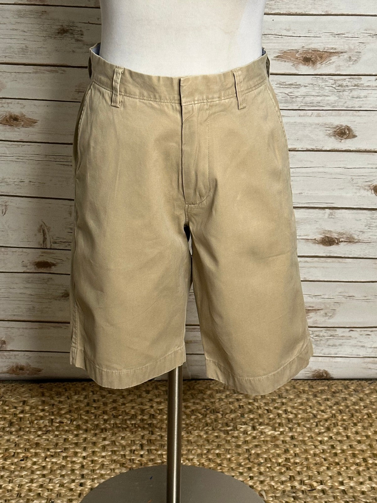 J.Crew Rivington khaki 100% cotton chino shorts Size 30 preppy old money classic