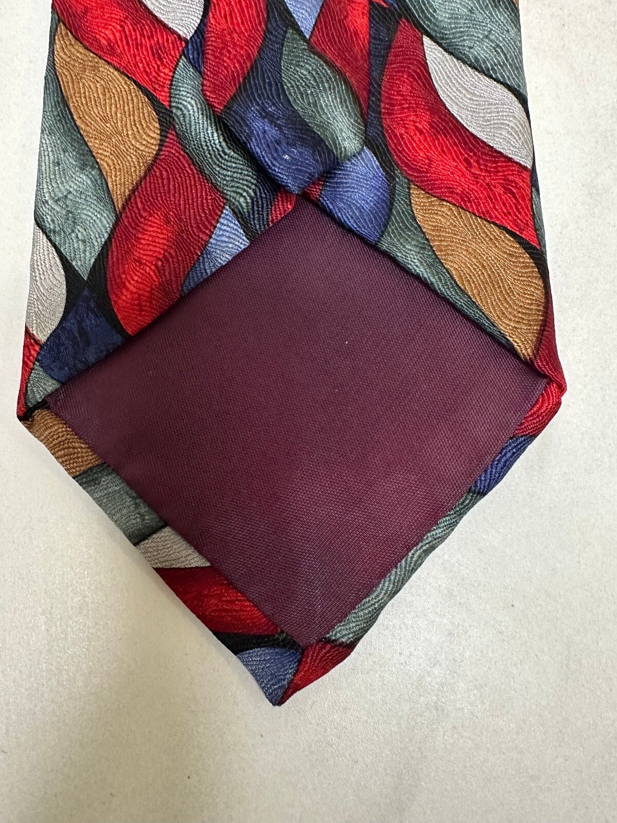 J. Garcia Collector's Edition multicolored abstract 100% silk tie wearable art