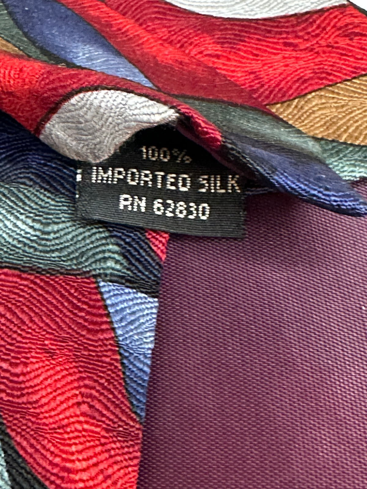 J. Garcia Collector's Edition multicolored abstract 100% silk tie wearable art