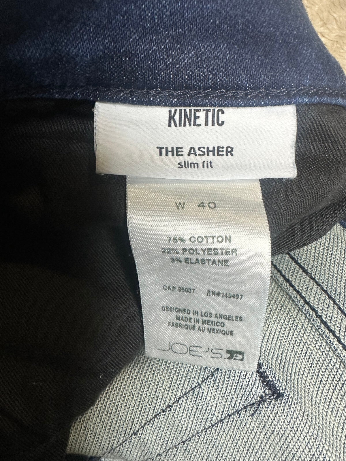 Joe's Jeans Kinetic The Asher slim fit dark wash stretch denim jeans Size 40