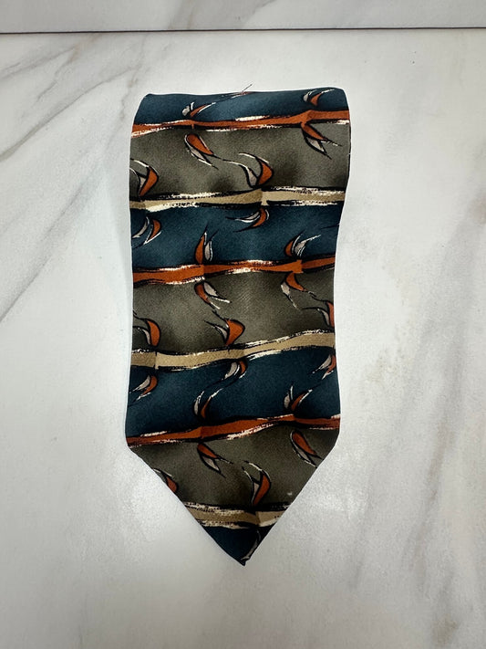 Vintage J. Garcia Landscape with Eye Collection 10 multicolored 100% silk tie