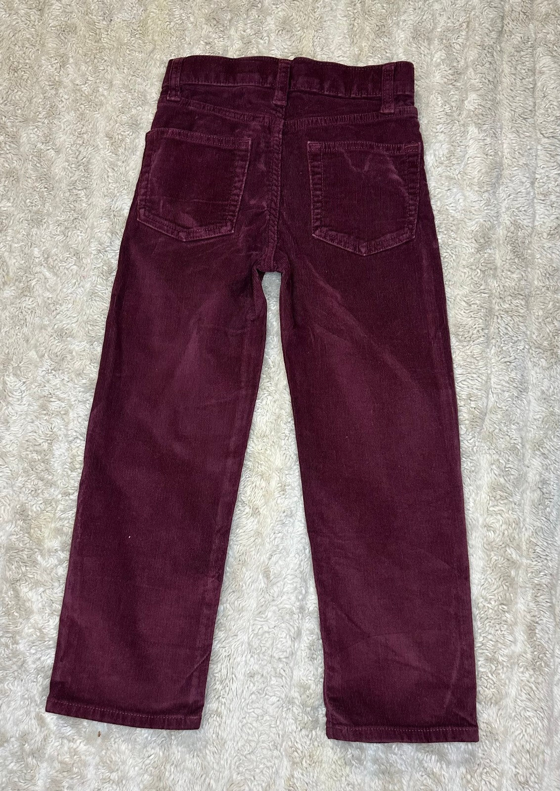 J.Crew Crewcuts burgundy corduroy straight leg pants Size 6 classic preppy fall
