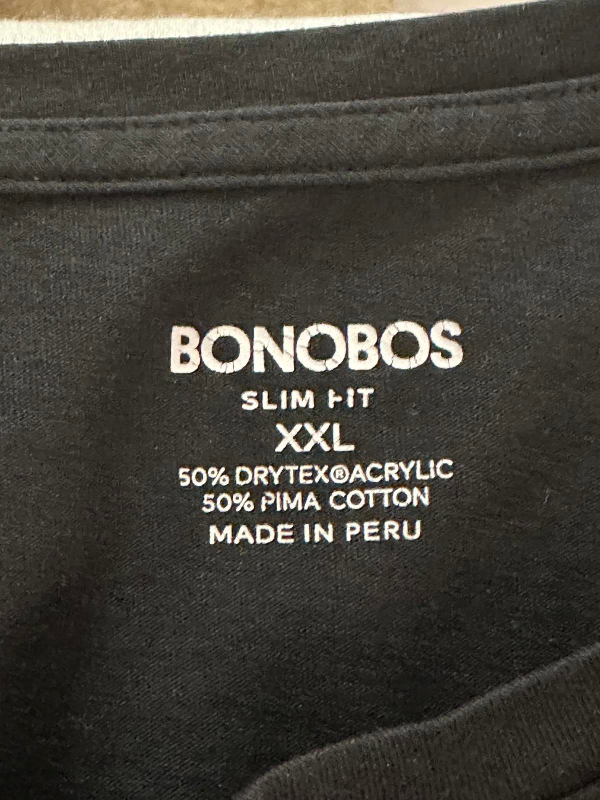 Bonobos black cotton henley Size XXL