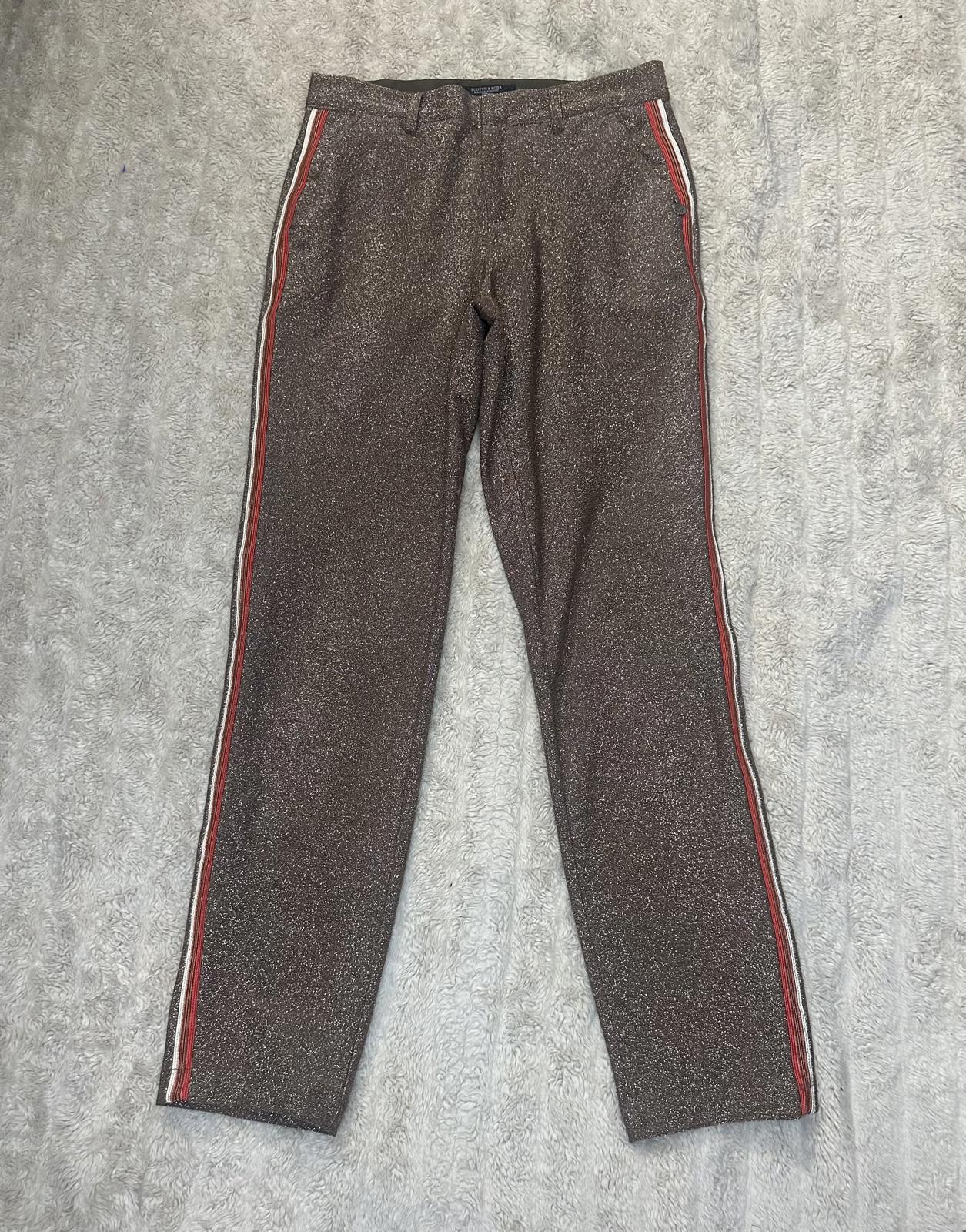 Scotch & Soda gold metallic Lurex tailored pants Size XS
