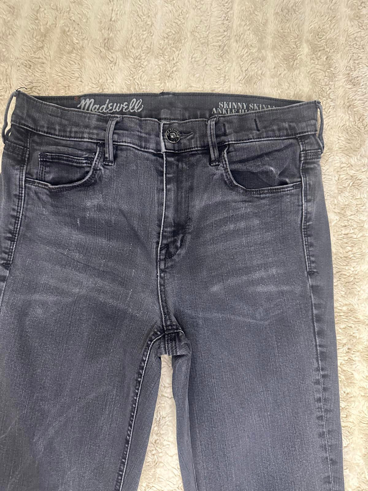 Madewell dark gray Skinny Skinny Ankle High Riser jeans Size 27