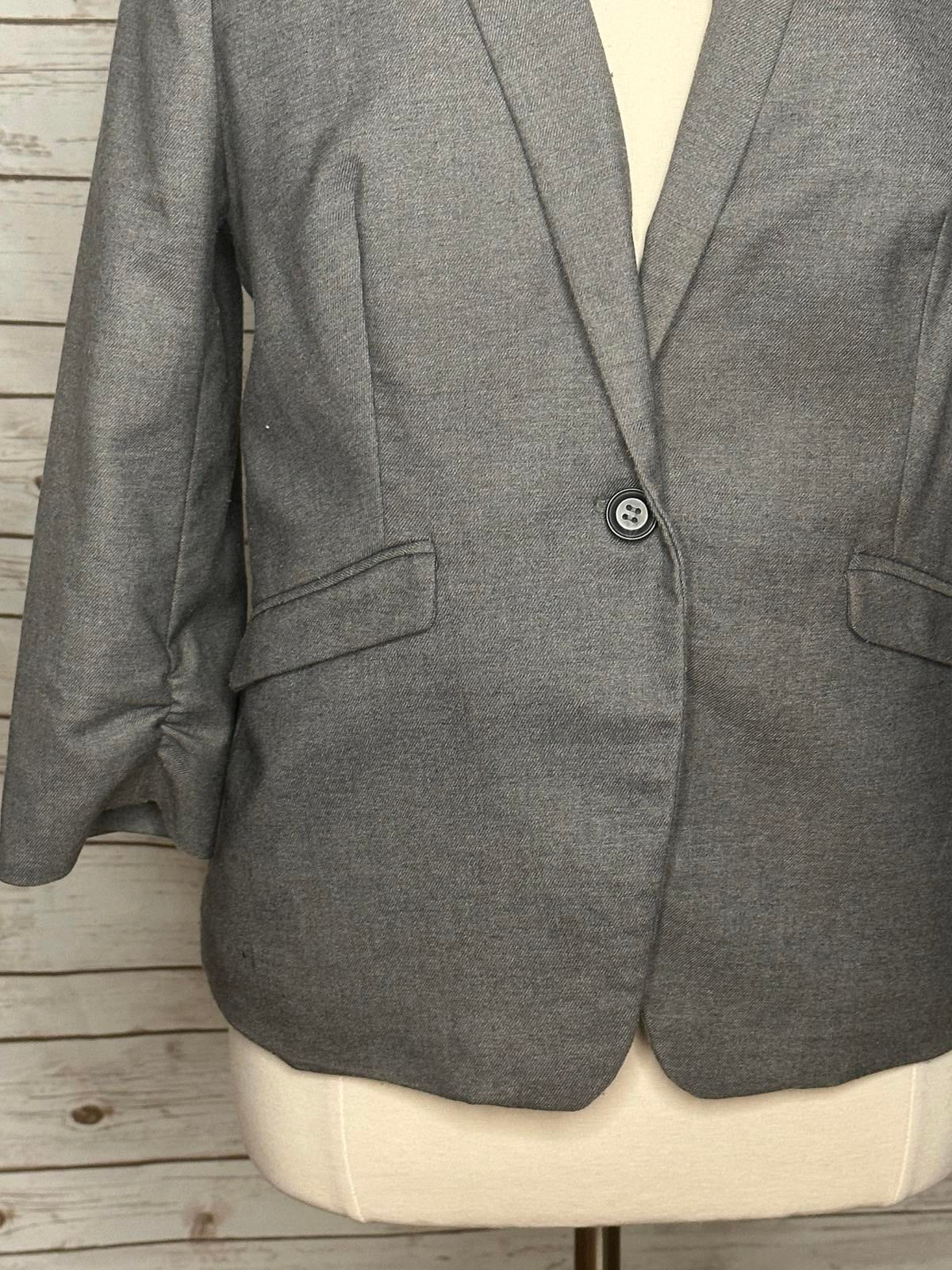 The Limited grey single-breasted 3/4 length blazer Size XL