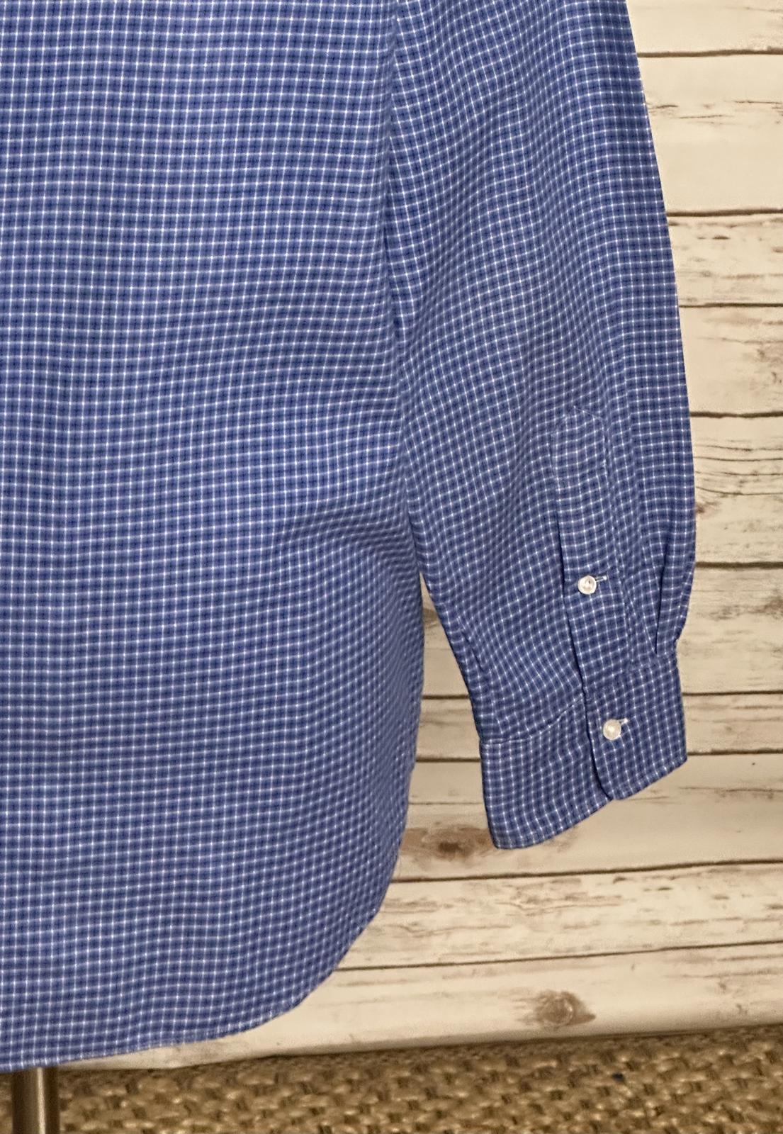 Polo Ralph Lauren classic cotton blue/navy/white plaid button-up shirt Size XL