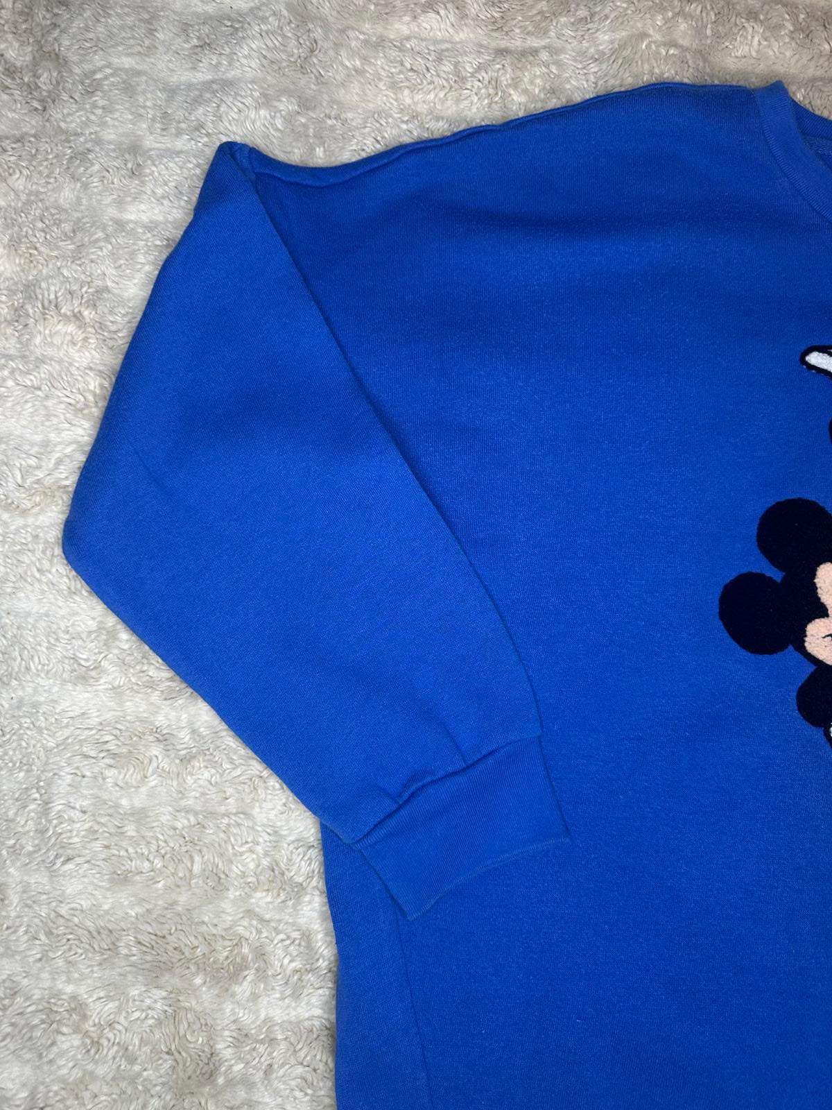 Vintage Disney blue crocheted sweatshirt Size Large