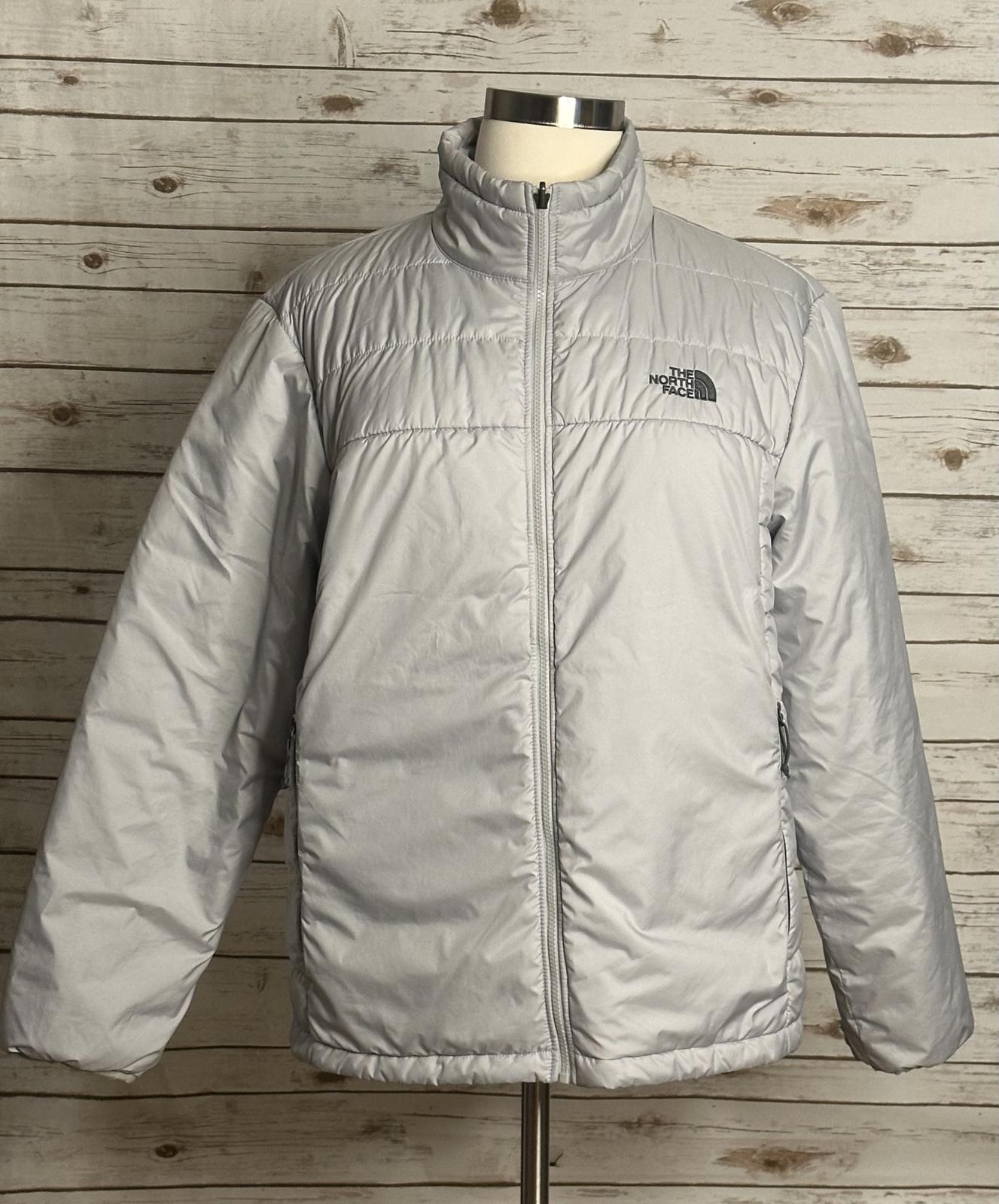 The North Face gorpcore light grey insulated puffer jacket Size XL