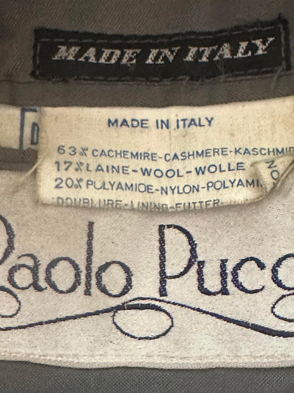Vintage Pucci cashmere-wool double-breasted long coat 40L