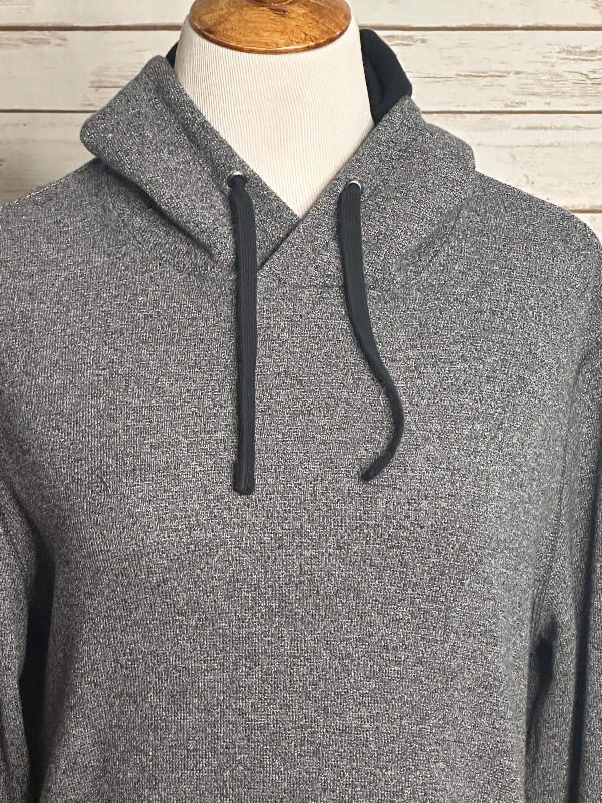 Banana Republic grey hooded Pima cotton knit sweatshirt Size Medium