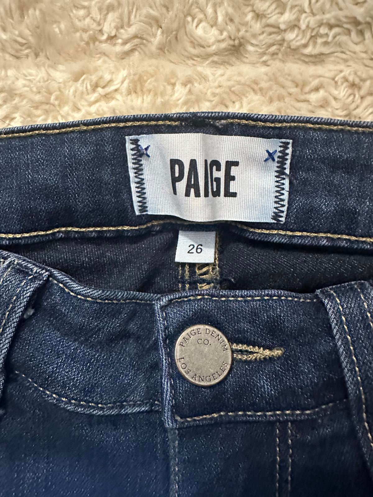 Paige 'Verdugo Ankle' medium wash low-rise skinny denim jeans Size 26