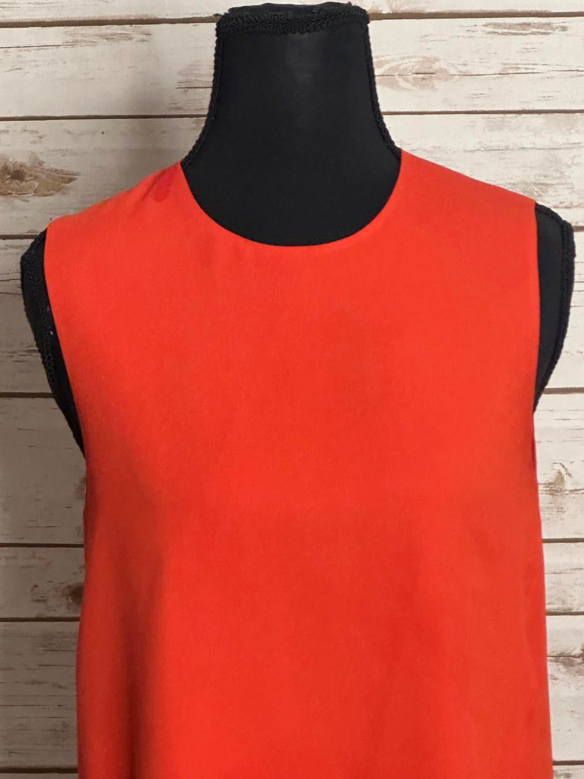 Babaton Aritzia red orange Hopkins tie-front sleeveless blouse Size XS