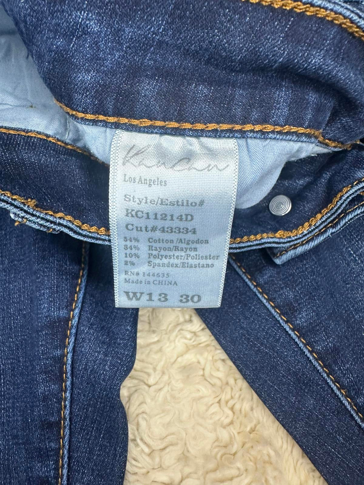 KanCan classic medium to dark wash mid-rise skinny jeans Size 13/30