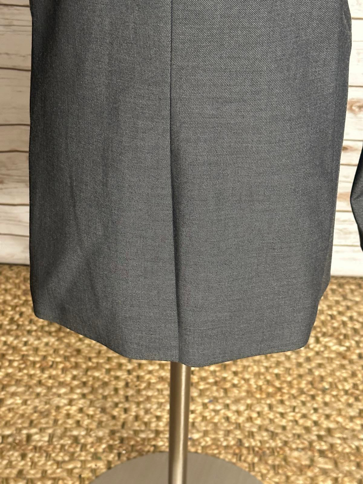 Ann Taylor corpcore businesswear office chic grey single-breasted blazer Size 12