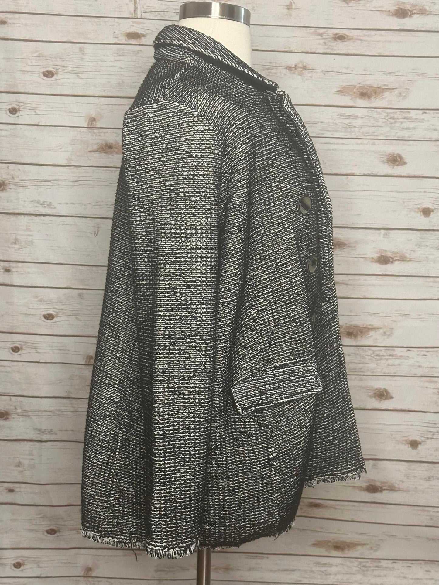 Chico's double-breasted notch collar sweater jacket Size XL