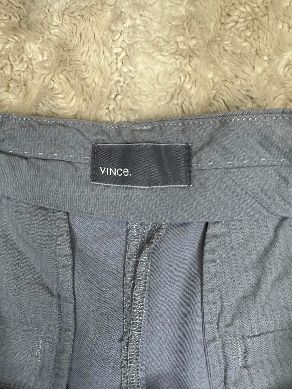 Vince slate grey classic cotton-linen blend casual chino shorts Size 32