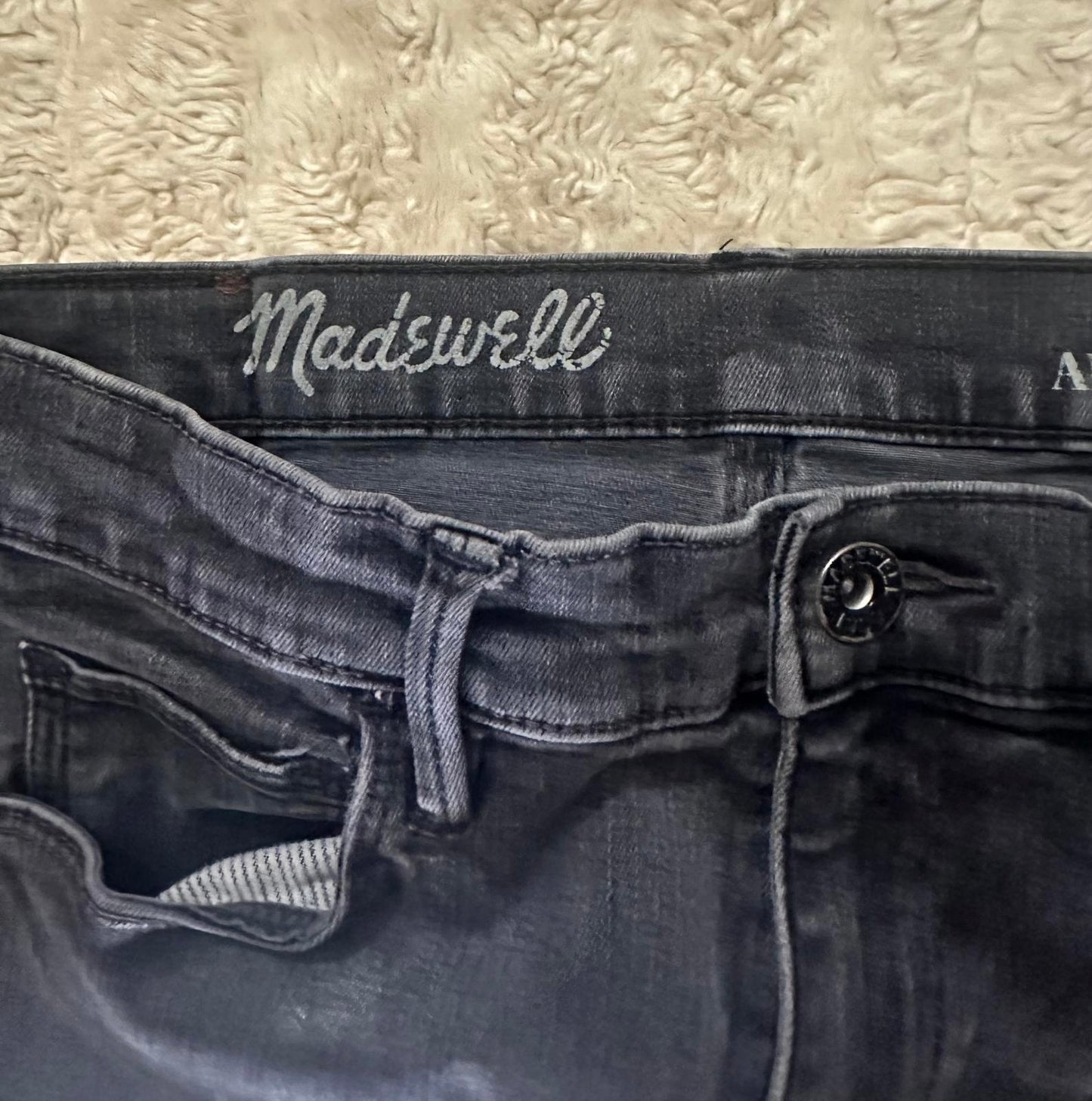 Madewell dark gray Skinny Skinny Ankle High Riser jeans Size 27