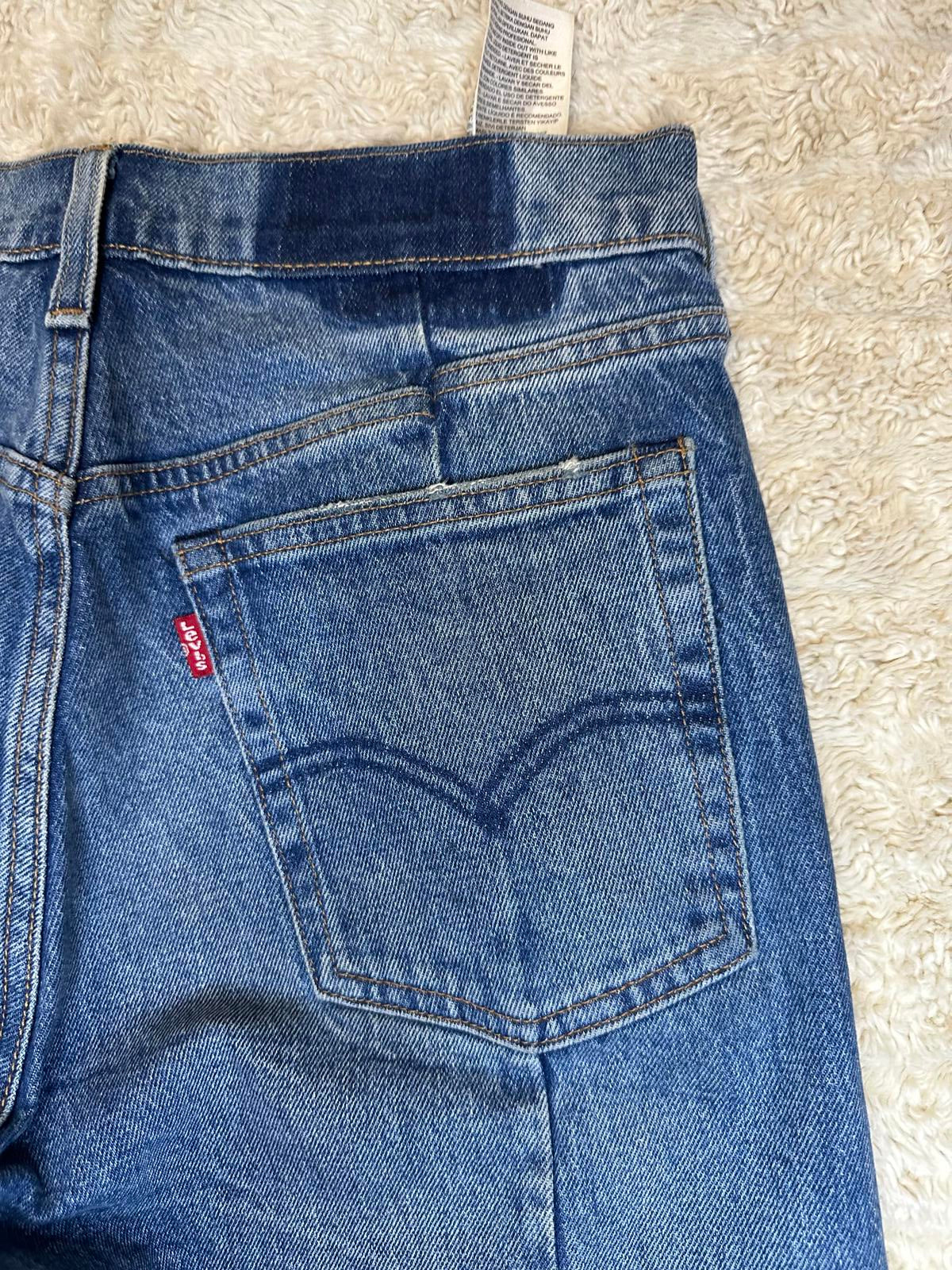 Levi's Altered upcycled stone-washed distressed 501 Skinny jeans Size 26x28